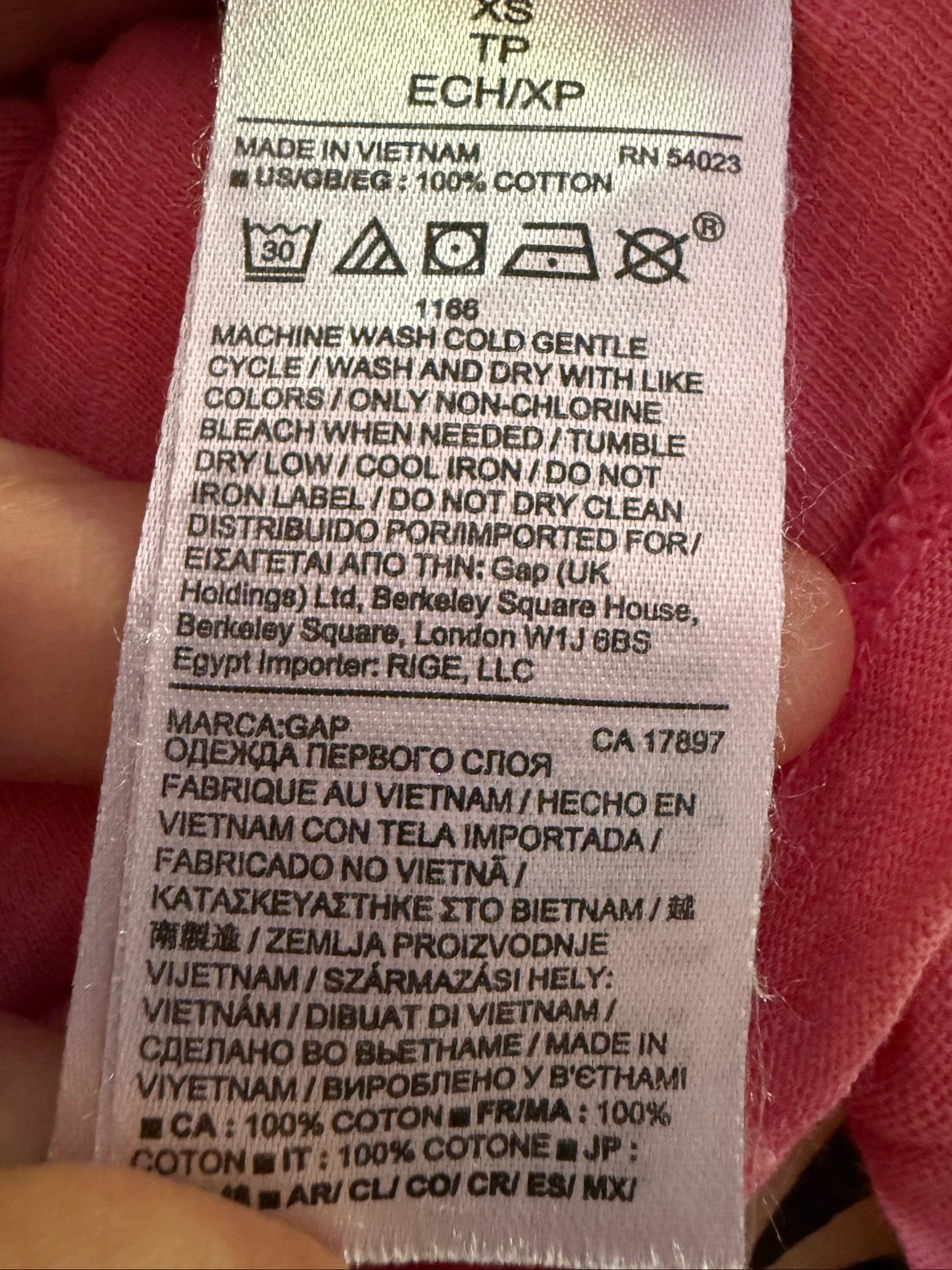 Gap, camiseta mujer rosa, talla Xs, muy buen estado – photo 6